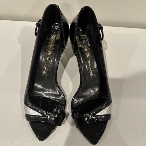 Luiza Barcelos Black Patent Kitten Heels w/ Charms Size 6.5 - Picture 3 of 8